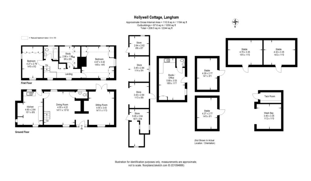 3 bedroom cottage for sale - floorplan