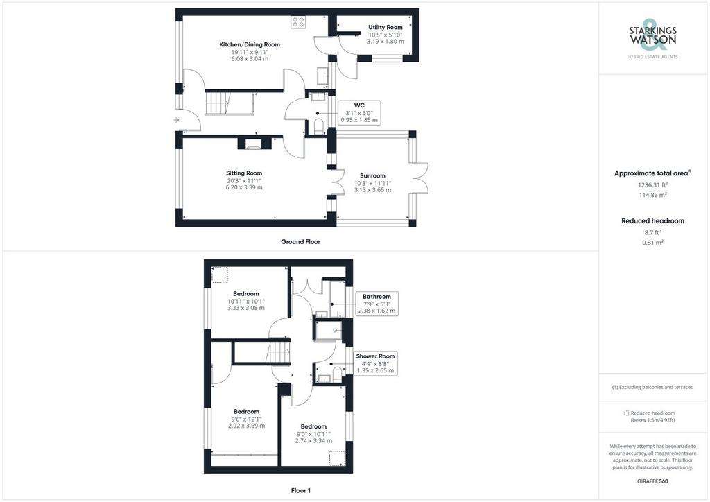 3 bedroom chalet for sale - floorplan