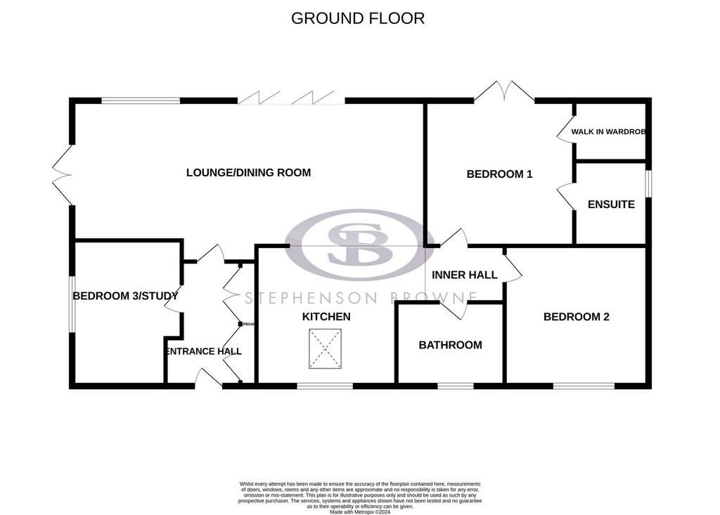 3 bedroom bungalow for sale - floorplan