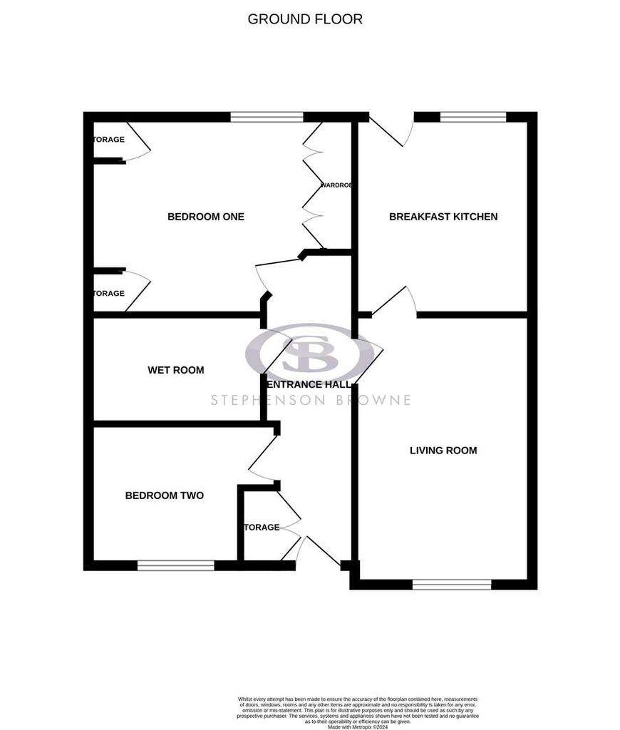 2 bedroom bungalow for sale - floorplan