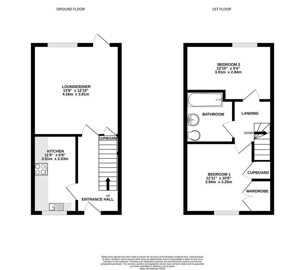 2 bedroom terraced house for sale - floorplan