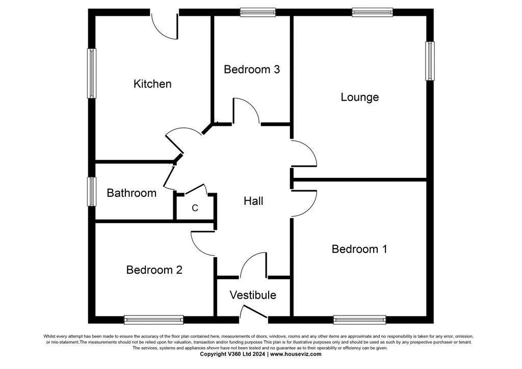 3 bedroom detached bungalow for sale - floorplan