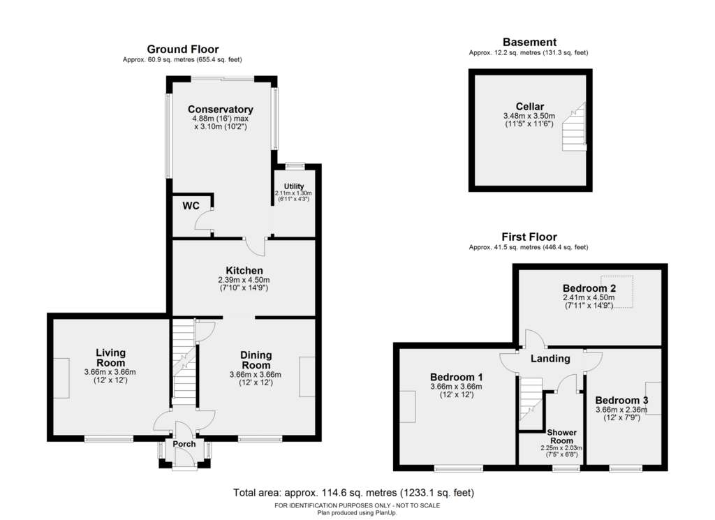 3 bedroom semi-detached house for sale - floorplan