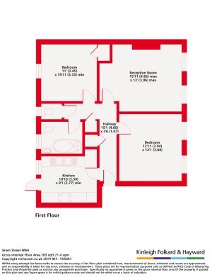 2 bedroom flat to rent - floorplan