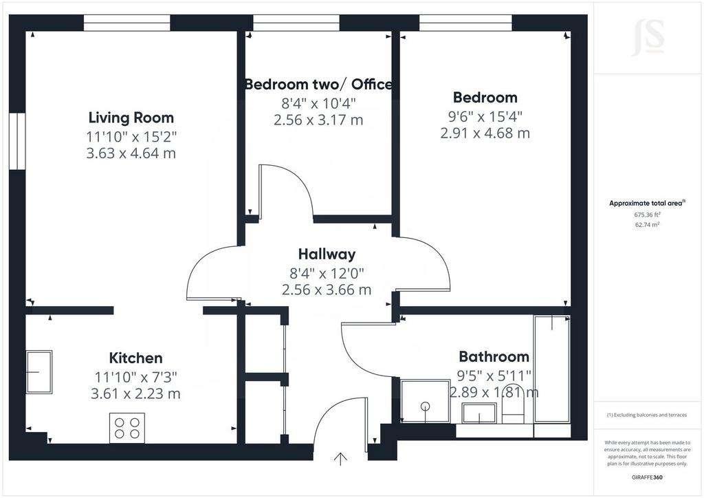 2 bedroom retirement property for sale - floorplan