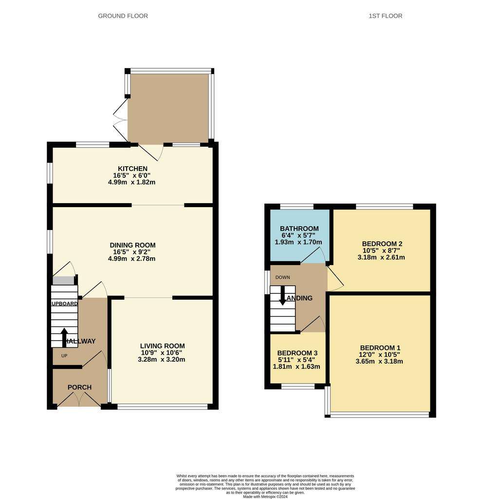 3 bedroom semi-detached house for sale - floorplan