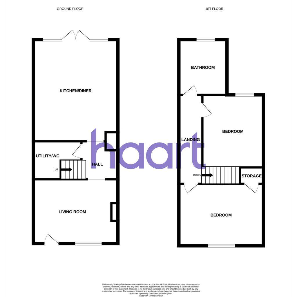 2 bedroom semi-detached house for sale - floorplan