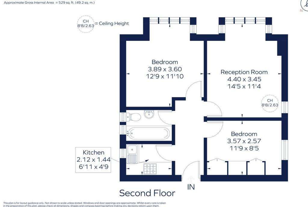 2 bedroom flat for sale - floorplan