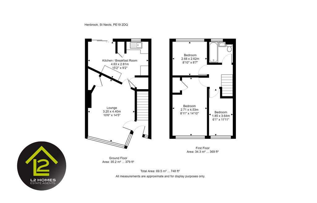 3 bedroom terraced house for sale - floorplan