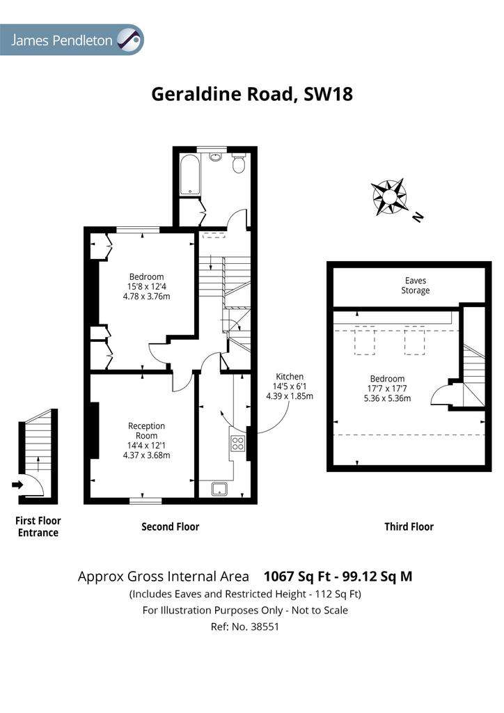 2 bedroom flat for sale - floorplan