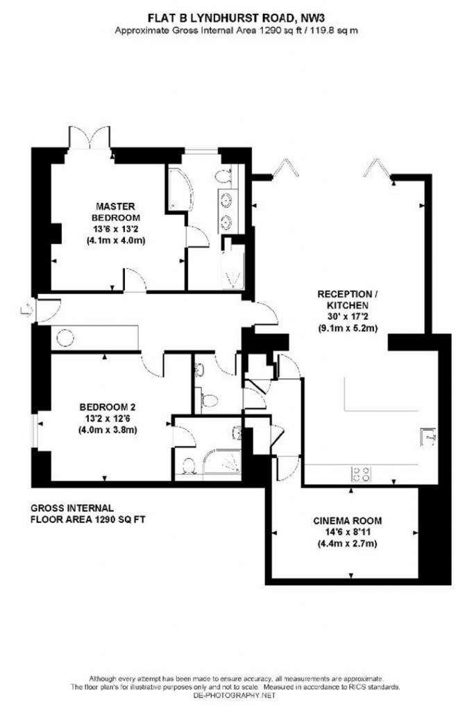 2 bedroom flat to rent - floorplan