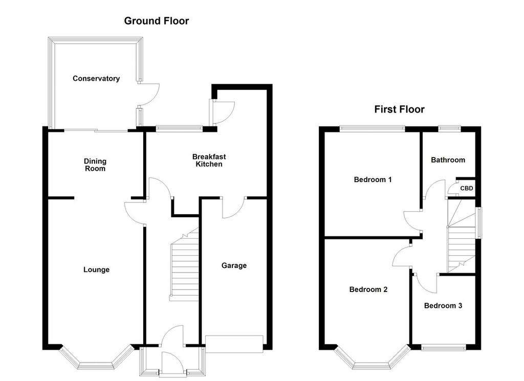 3 bedroom semi-detached house for sale - floorplan