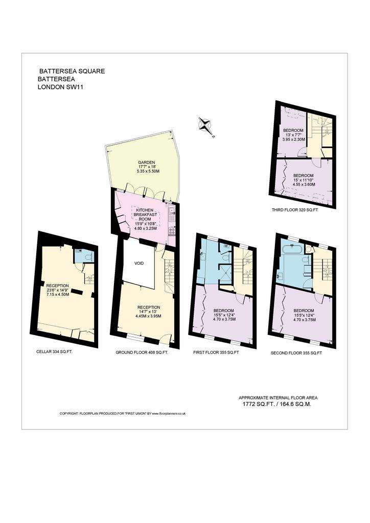 4 bedroom town house to rent - floorplan