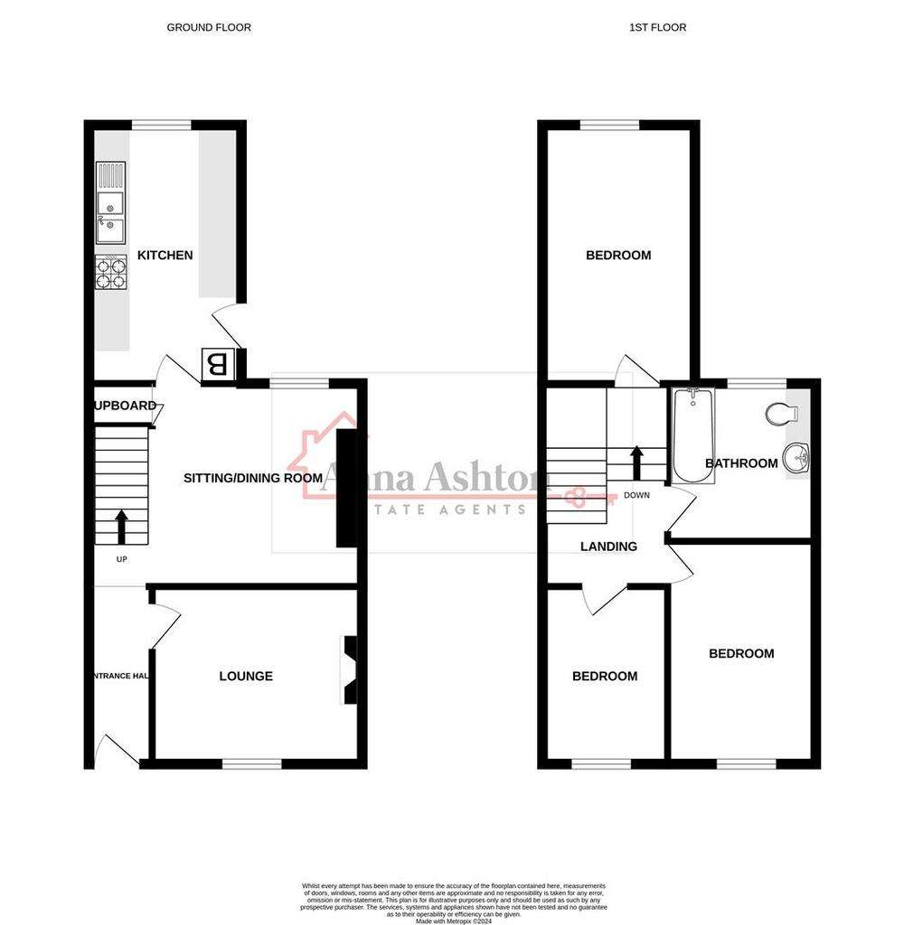 3 bedroom terraced house for sale - floorplan