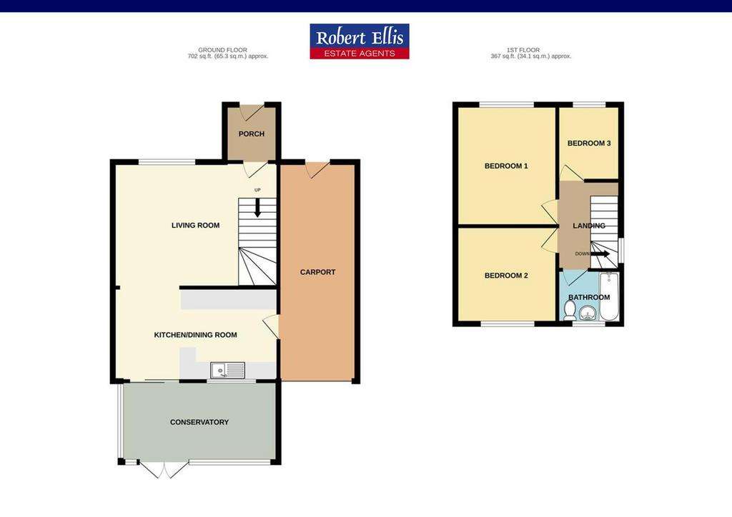 3 bedroom semi-detached house for sale - floorplan