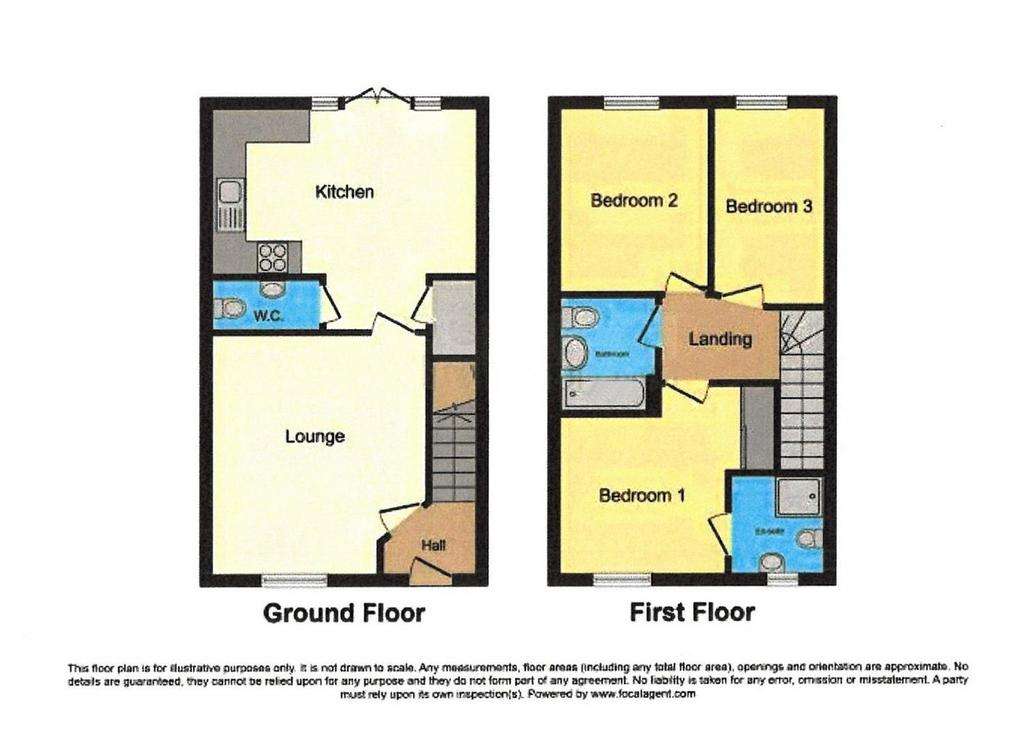 3 bedroom semi-detached house for sale - floorplan