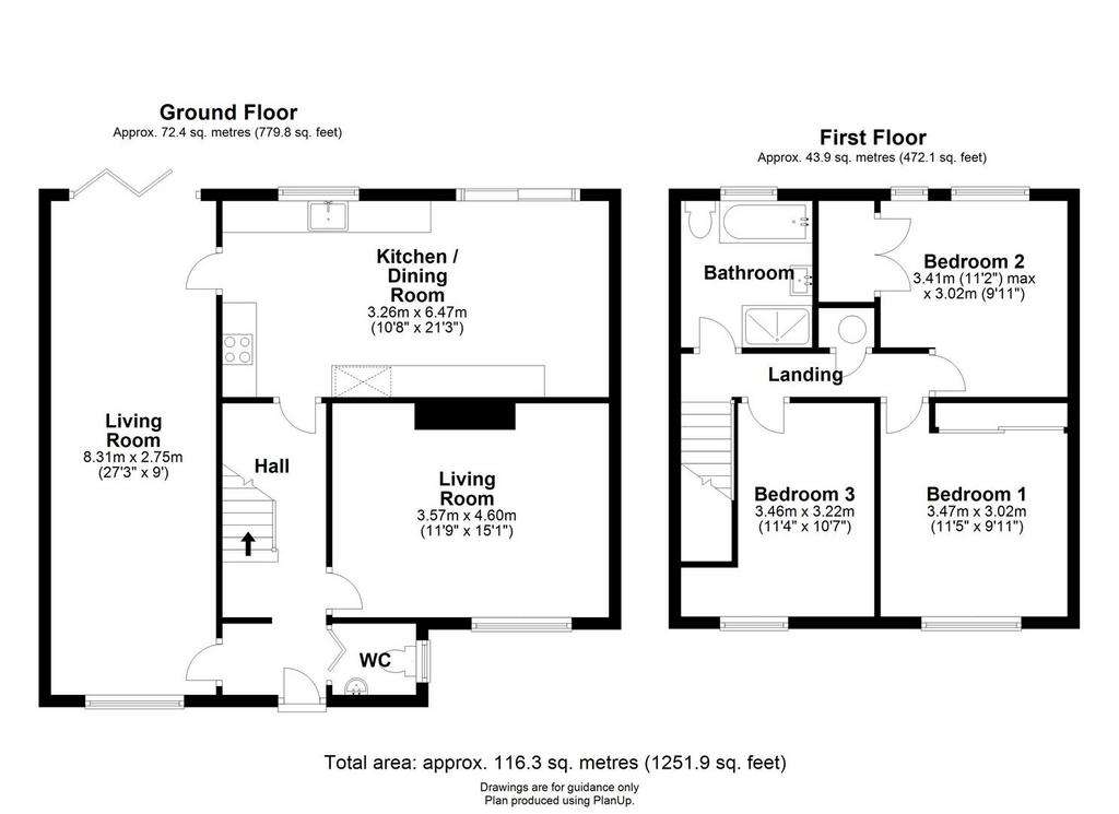 3 bedroom detached house for sale - floorplan