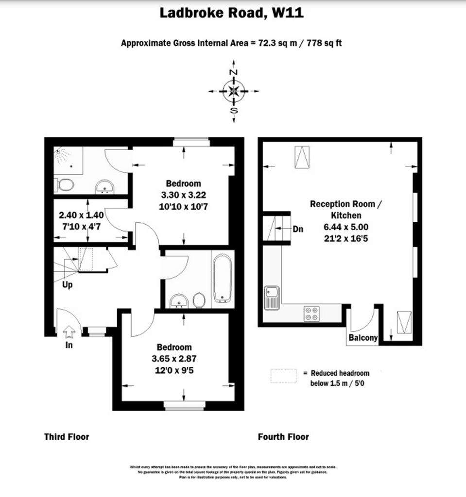 2 bedroom flat for sale - floorplan