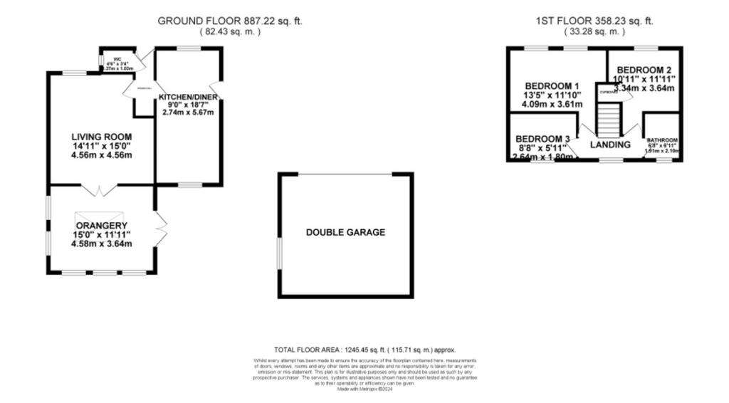 3 bedroom detached house for sale - floorplan