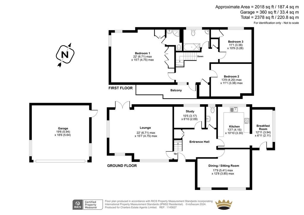 3 bedroom detached house for sale - floorplan