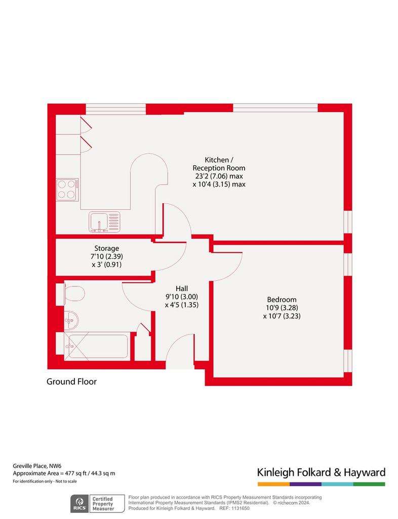 1 bedroom flat for sale - floorplan