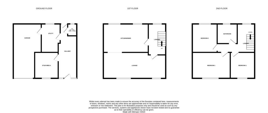 3 bedroom end of terrace house for sale - floorplan