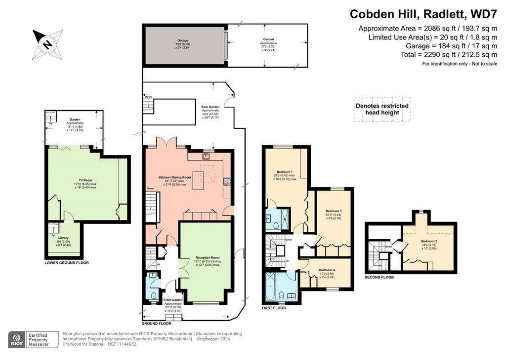 4 bedroom semi-detached house for sale - floorplan