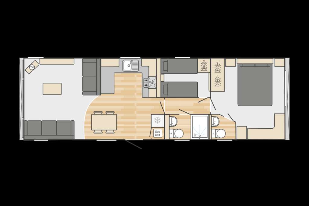 2 bedroom Lodge for sale - floorplan