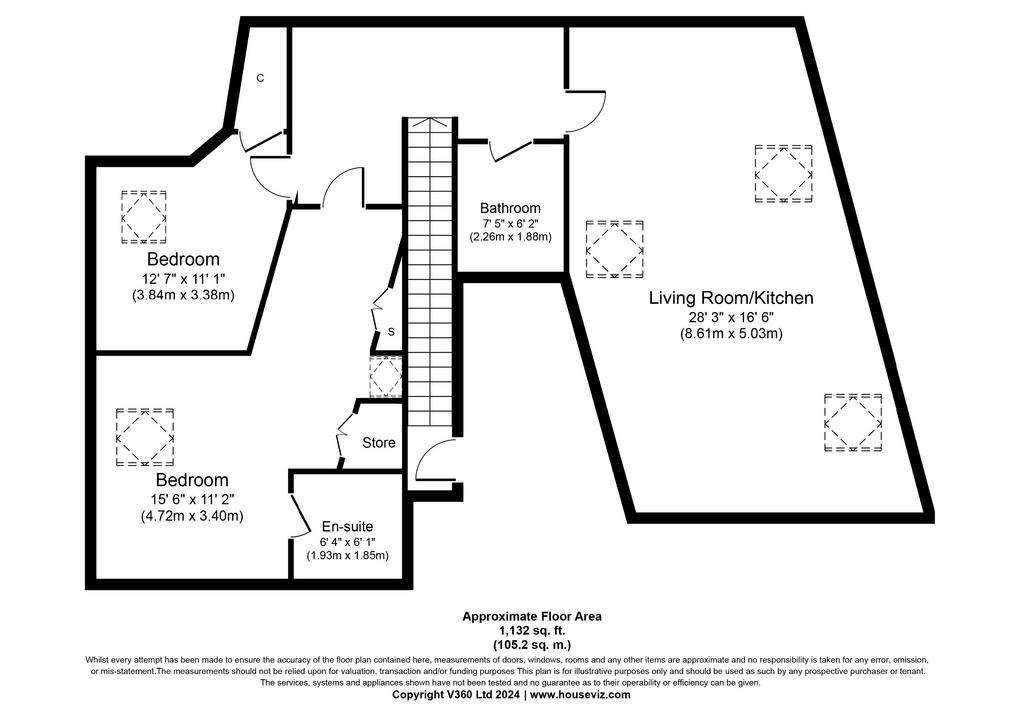 2 bedroom flat for sale - floorplan