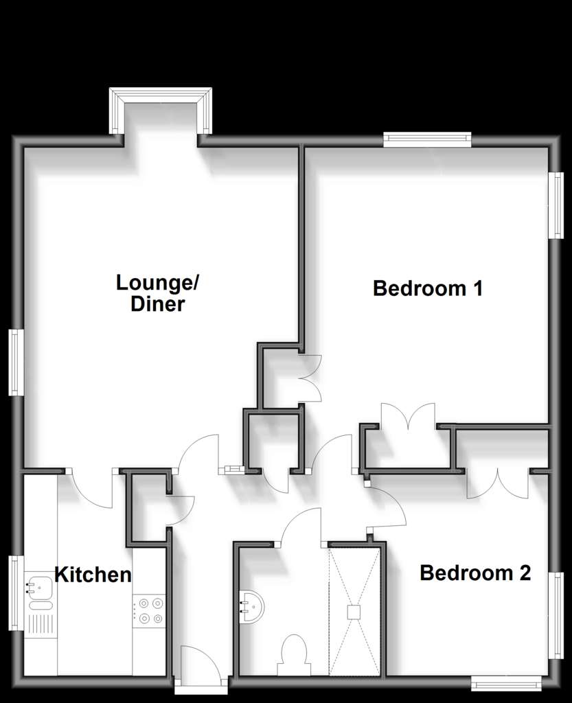 2 bedroom flat for sale - floorplan