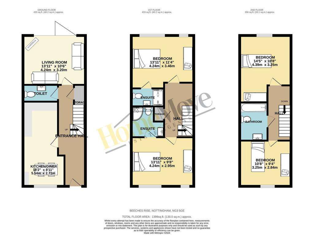 4 bedroom town house for sale - floorplan