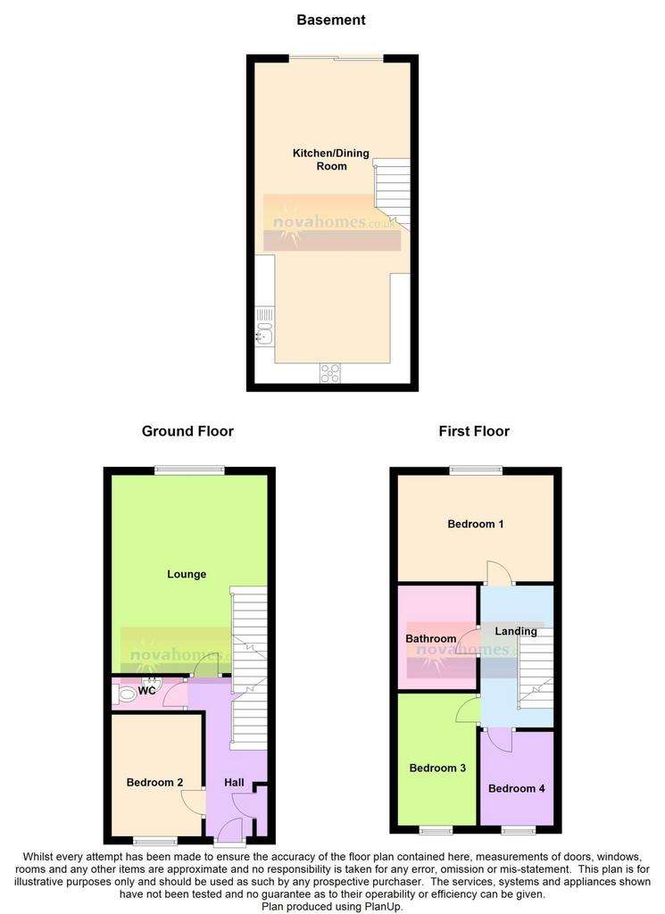 4 bedroom end of terrace house for sale - floorplan