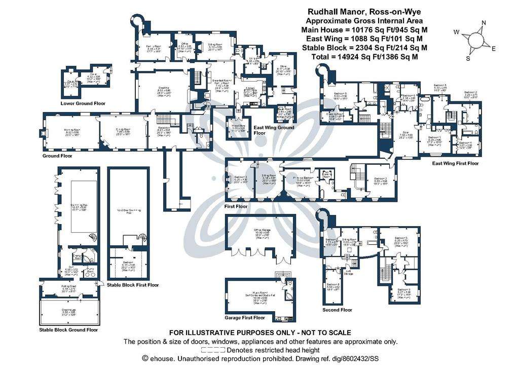 14 bedroom detached house for sale - floorplan