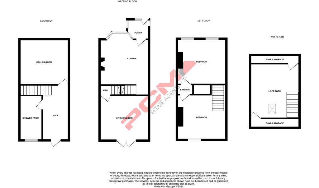 2 bedroom terraced house for sale - floorplan