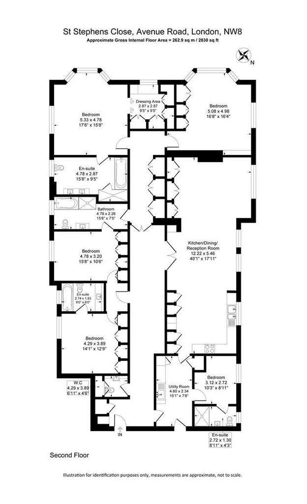 5 bedroom flat to rent - floorplan