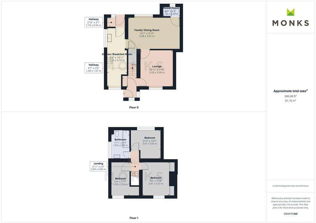 3 bedroom semi-detached house for sale - floorplan