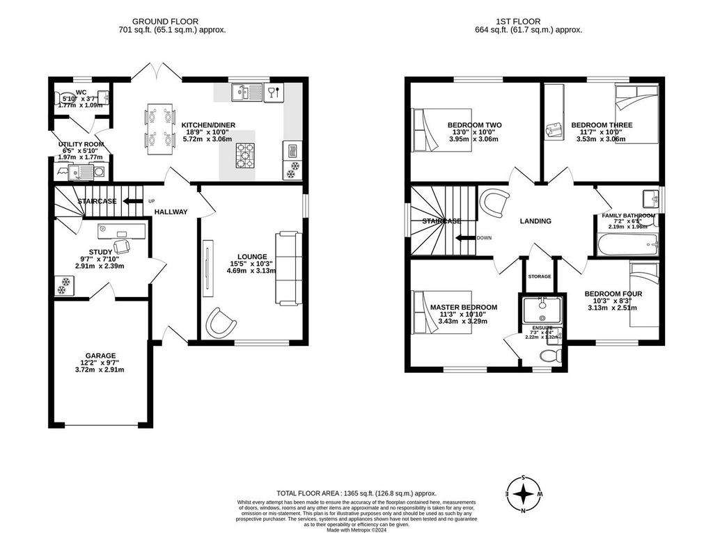 4 bedroom detached house for sale - floorplan