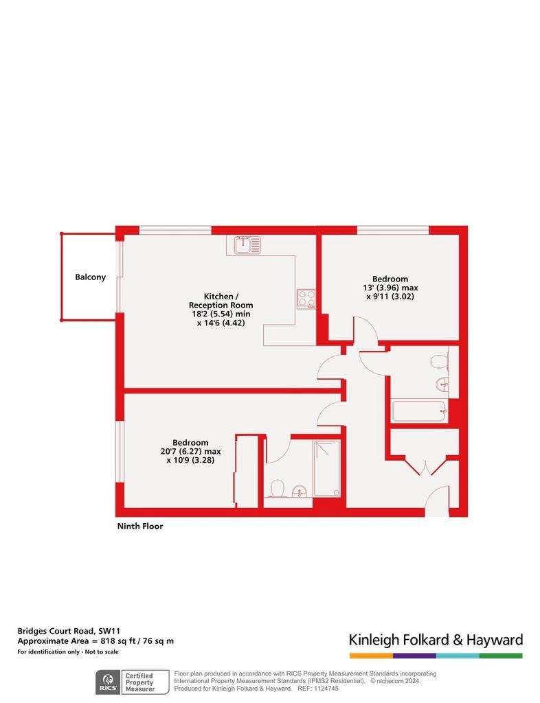 2 bedroom flat for sale - floorplan