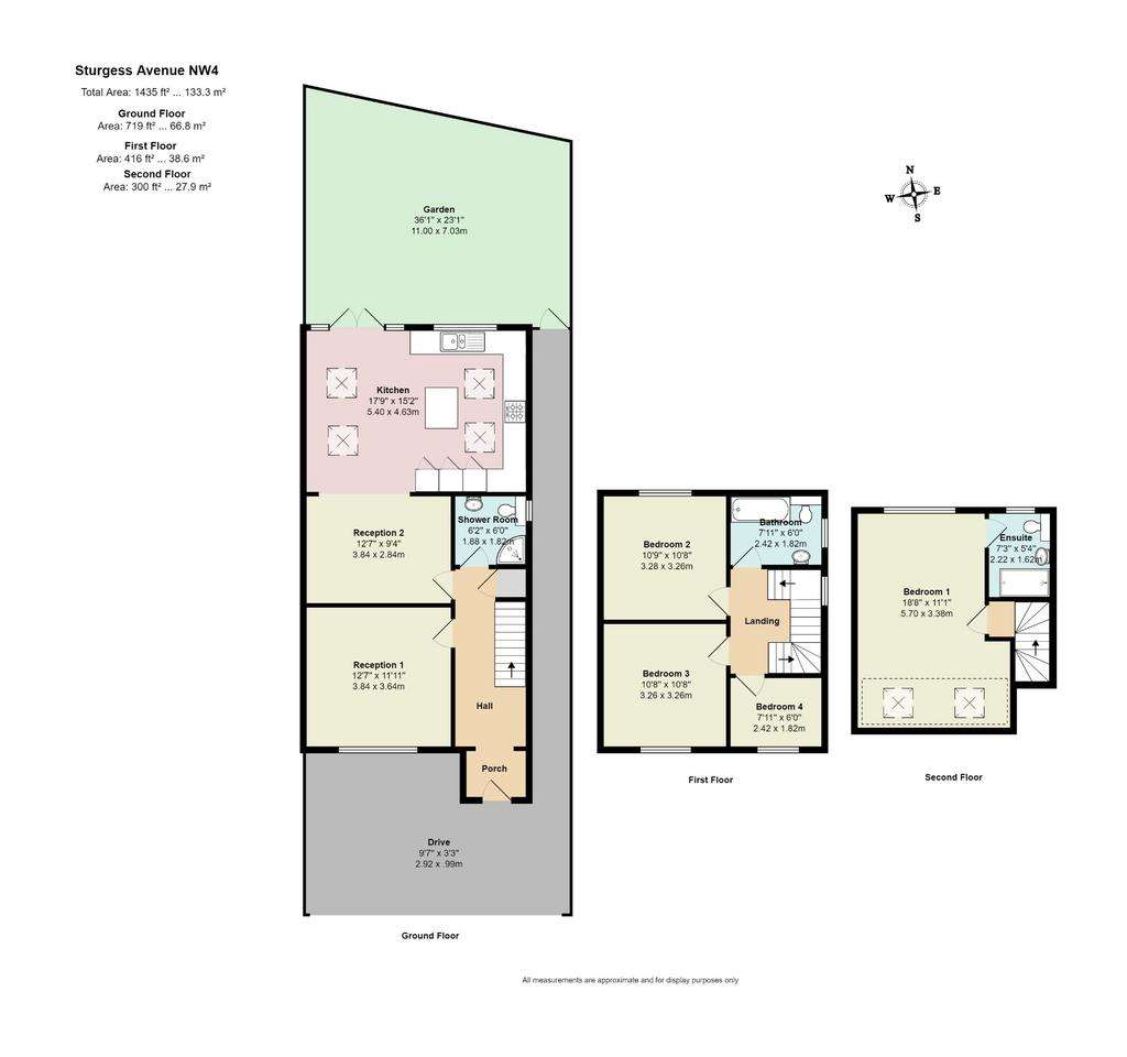 4 bedroom semi-detached house for sale - floorplan