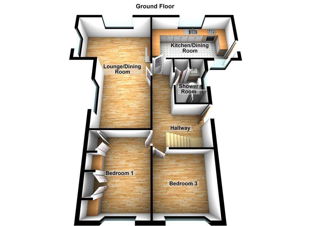 3 bedroom detached bungalow for sale - floorplan