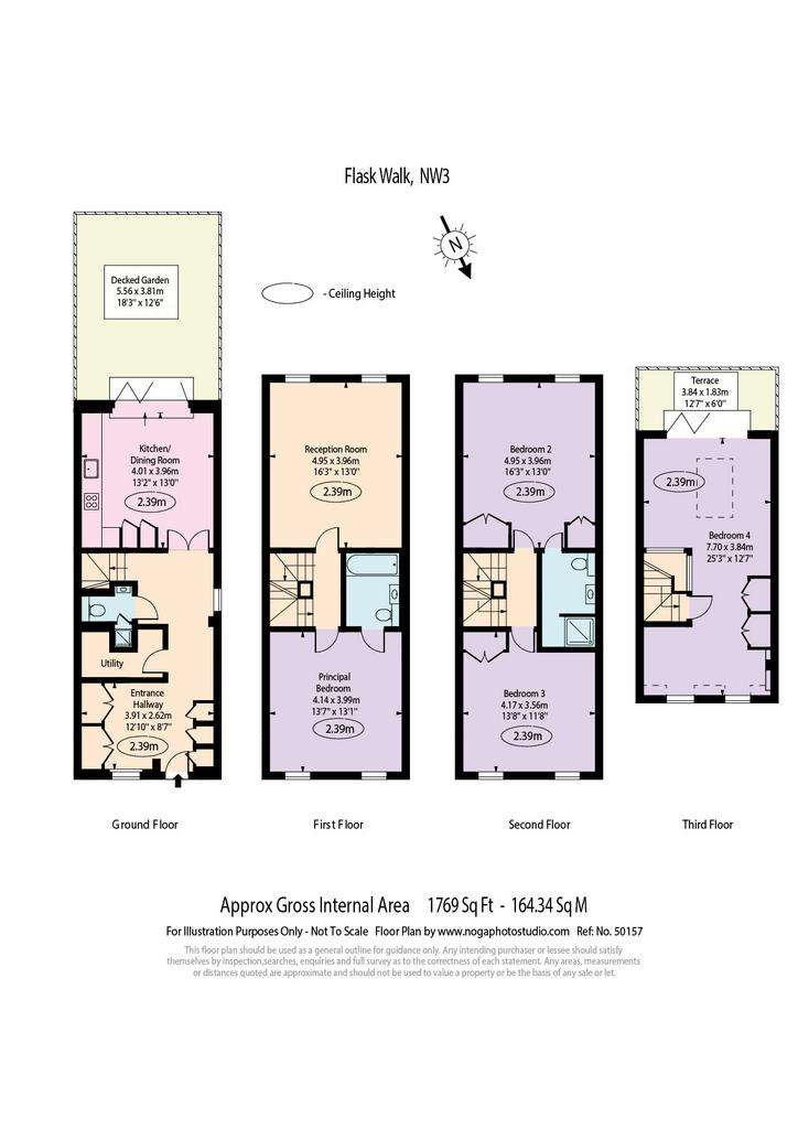 4 bedroom terraced house for sale - floorplan