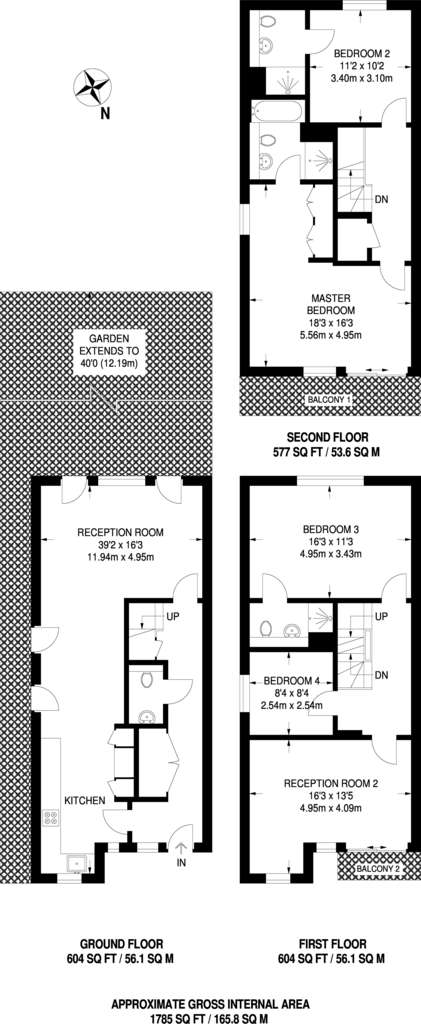 4 bedroom house to rent - floorplan