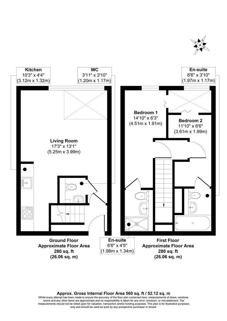 2 bedroom flat for sale - floorplan