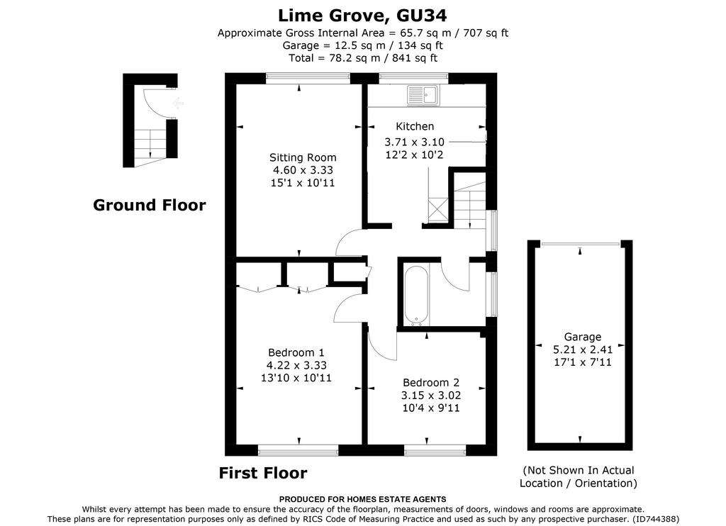 2 bedroom maisonette for sale - floorplan