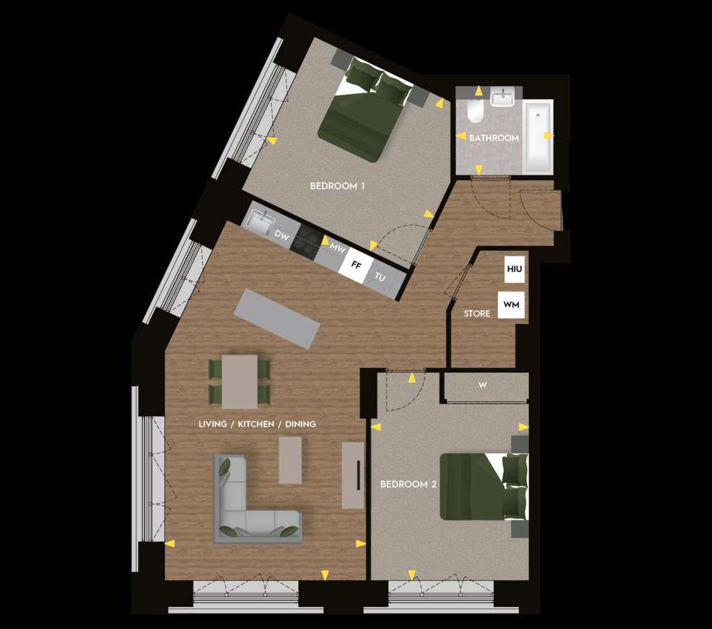 2 bedroom flat for sale - floorplan