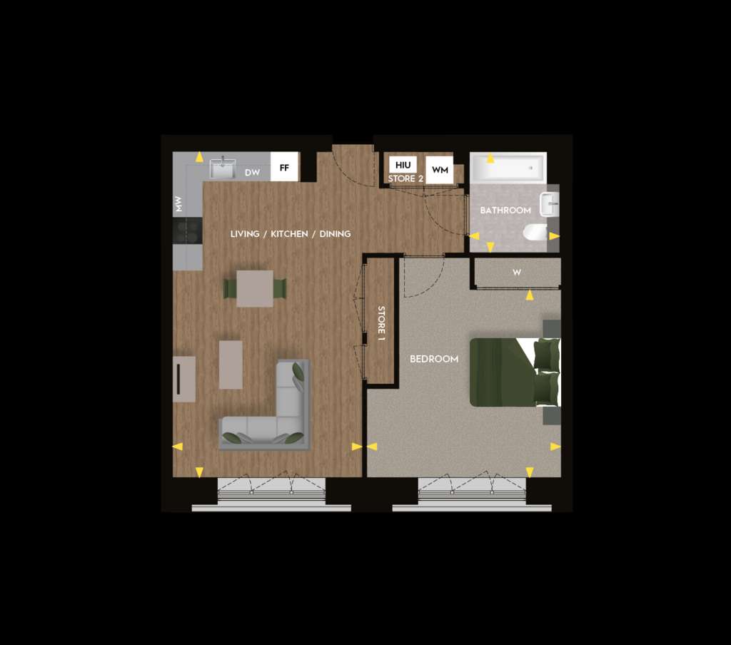 1 bedroom flat for sale - floorplan