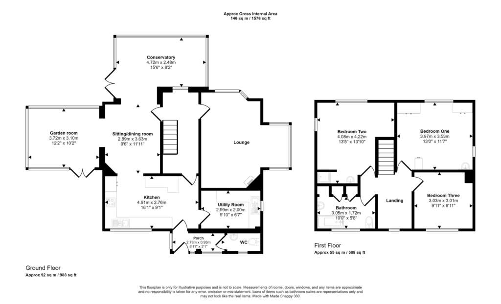 3 bedroom detached house for sale - floorplan