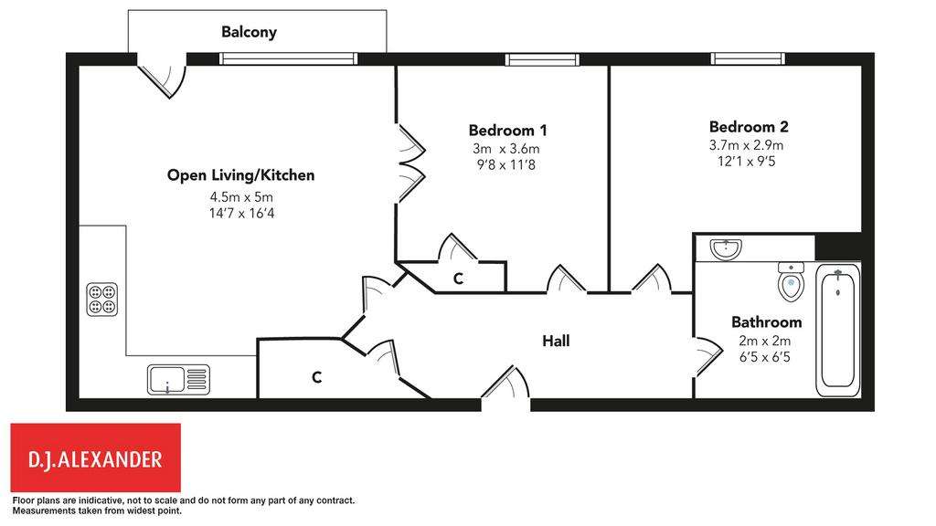 2 bedroom flat for sale - floorplan