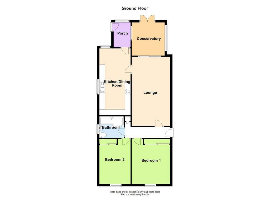 2 bedroom detached bungalow for sale - floorplan