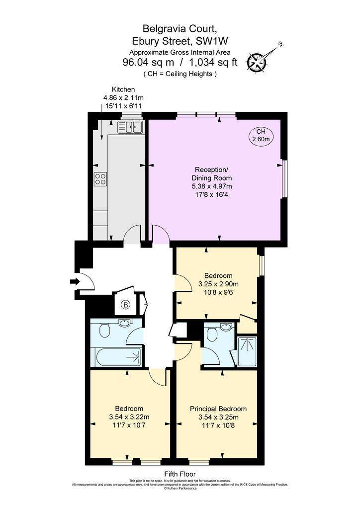 3 bedroom flat to rent - floorplan